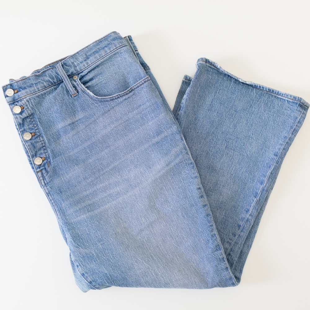 Madewell Cali Demi-Boot Jeans Button Front Edition Size 37
